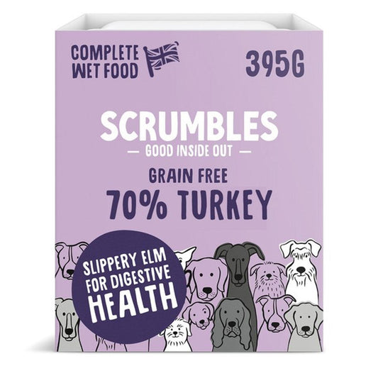 Scrumbles Wet Dog Food Turkey 395g - North East Pet Shop Scrumbles