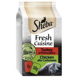 Sheba Fresh Cuisine Taste of Rome Wet Cat Food Pouches in Gravy 6pk - North East Pet Shop Sheba