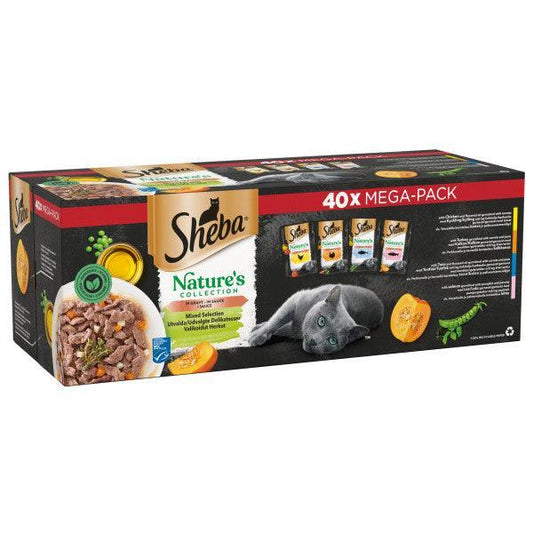 Sheba Nature's Collection Mixed Selection in Gravy Pouches 40 x 85g - North East Pet Shop Sheba