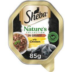 Sheba Natures Collection Cat Food Tray Chicken & Red Pepper in Sauce, 22x 85g - North East Pet Shop Sheba