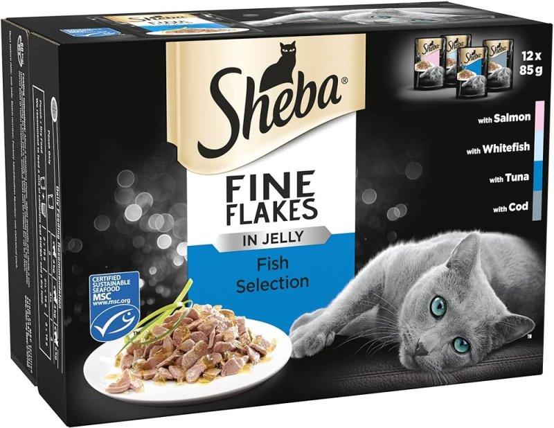 Sheba Pch Fine Flakes Fish CIJ 4x12x85g - North East Pet Shop Sheba