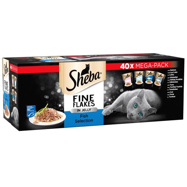 Sheba Pch Fine Flakes Fish Coll J 40x85g - North East Pet Shop Sheba