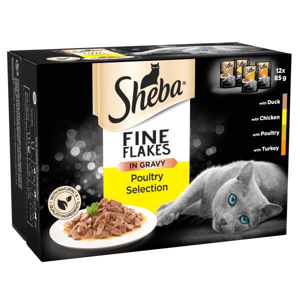 Sheba Pch Fine Flakes Pltry CIG 4x12x85g - North East Pet Shop Sheba