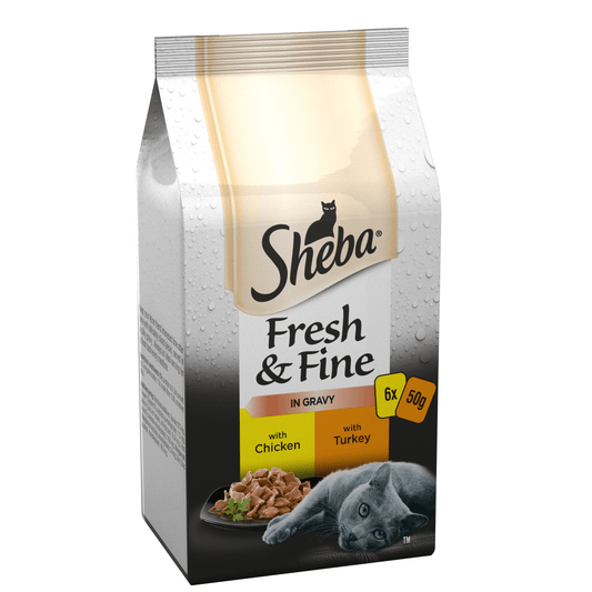 Sheba Pch Fresh & Fine Ch&Tk CIG 8x6x50g - North East Pet Shop Sheba