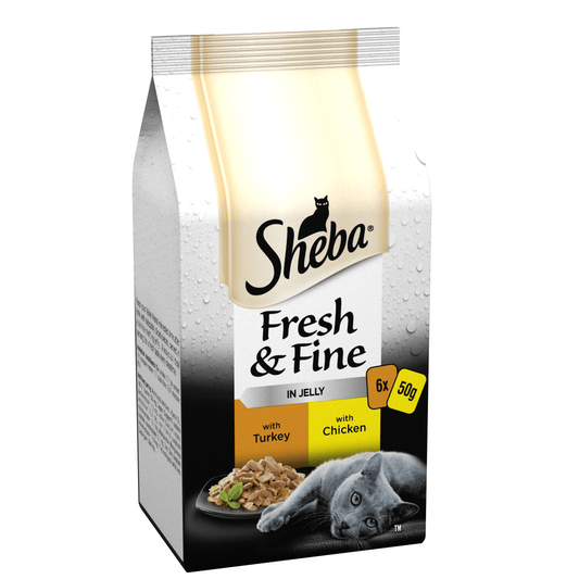 Sheba Pch Fresh & Fine Ck&Tk CIJ 8x6x50g - North East Pet Shop Sheba