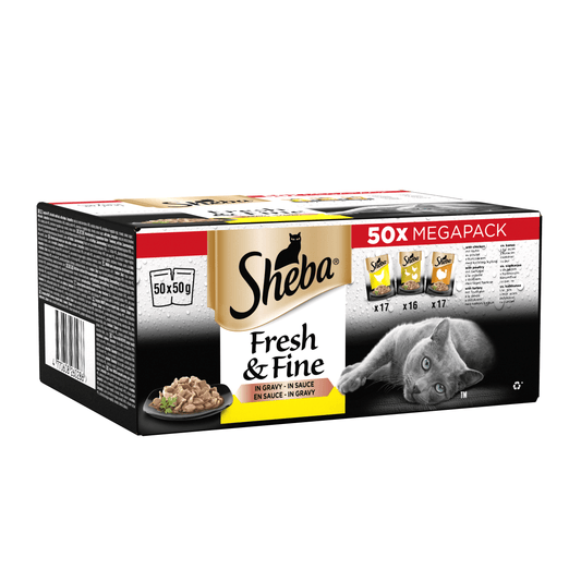 Sheba Pch Fresh & Fine Plty CIG 50x50g - North East Pet Shop Sheba