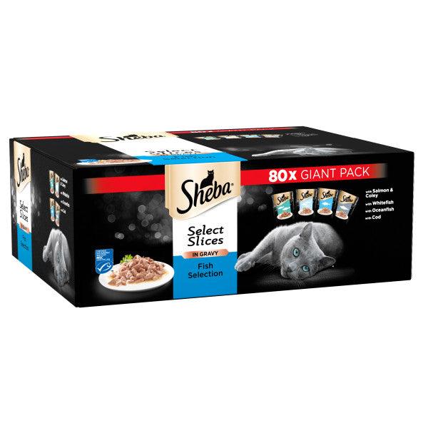 Sheba Pch Sel Slice Fish CIG 80x85g - North East Pet Shop Sheba