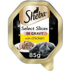 Sheba Select Slices Cat Food Tray with Chicken in Gravy, 22x 85g - North East Pet Shop Sheba