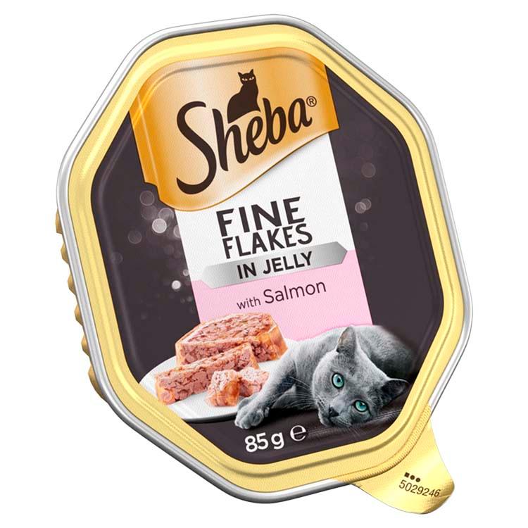 Sheba Tray Fine Flakes Salmon CIJ 22x85g - North East Pet Shop Sheba