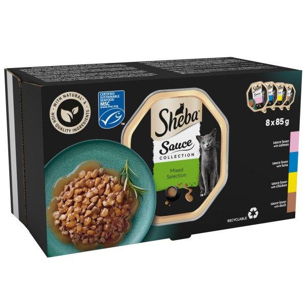 Sheba Tray Sauce Collect Mix 4x8x85g - North East Pet Shop Sheba