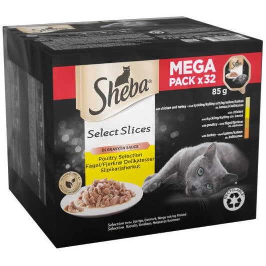 Sheba Tray Select Slices Plty CIG 32x85g - North East Pet Shop Sheba