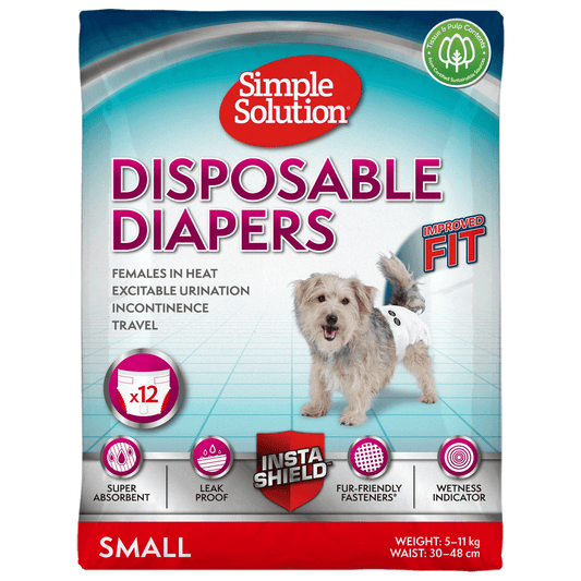 Simple Solution Bitch Disposable Diapers x 12 - Small - North East Pet Shop Simple Solution