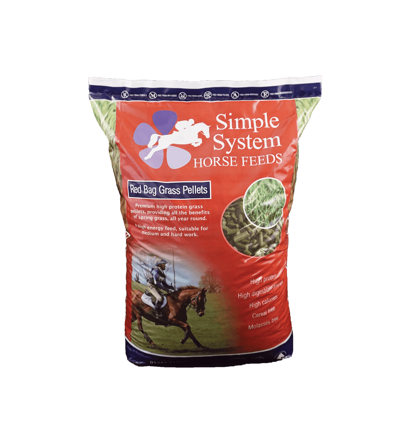 Simple System Red Bag Grass Pellet - North East Pet Shop Simple System