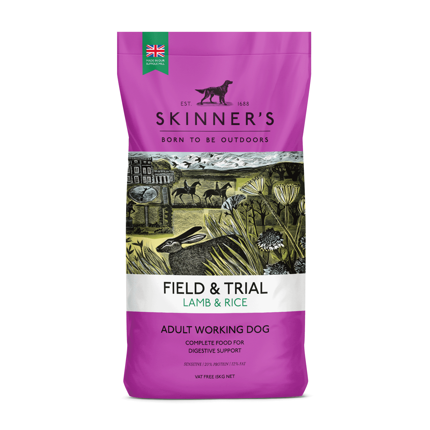 Skinners Field & Trial Adult Lamb & Rice 15kg - North East Pet Shop Skinners