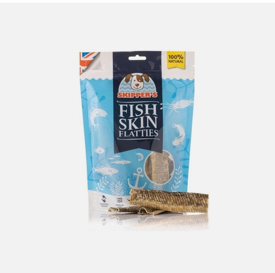 Skippers Dried 100% Cod Skin Flatties Medium 250g - North East Pet Shop Skippers