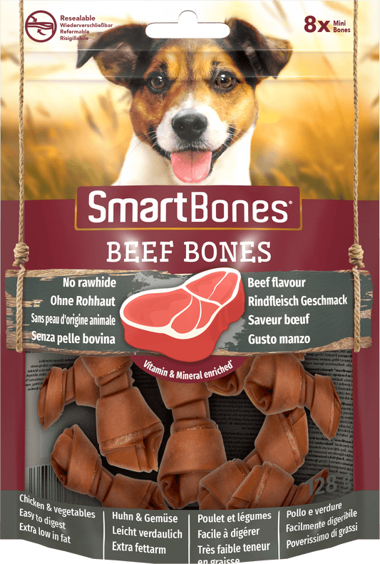 SmartBones Beef Mini 8pc x 7 - North East Pet Shop SmartBones