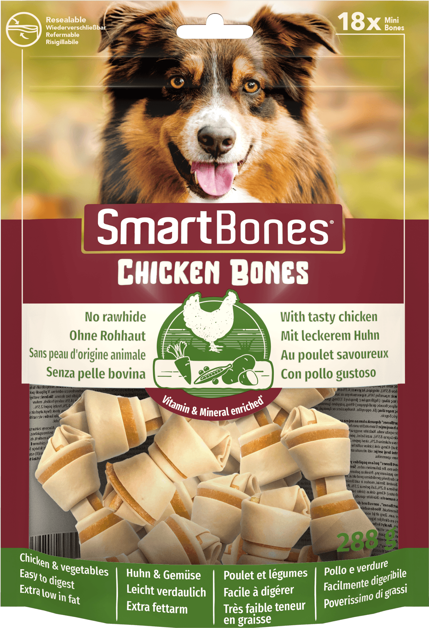 SmartBones Chicken Mini 18pc x 6 - North East Pet Shop SmartBones