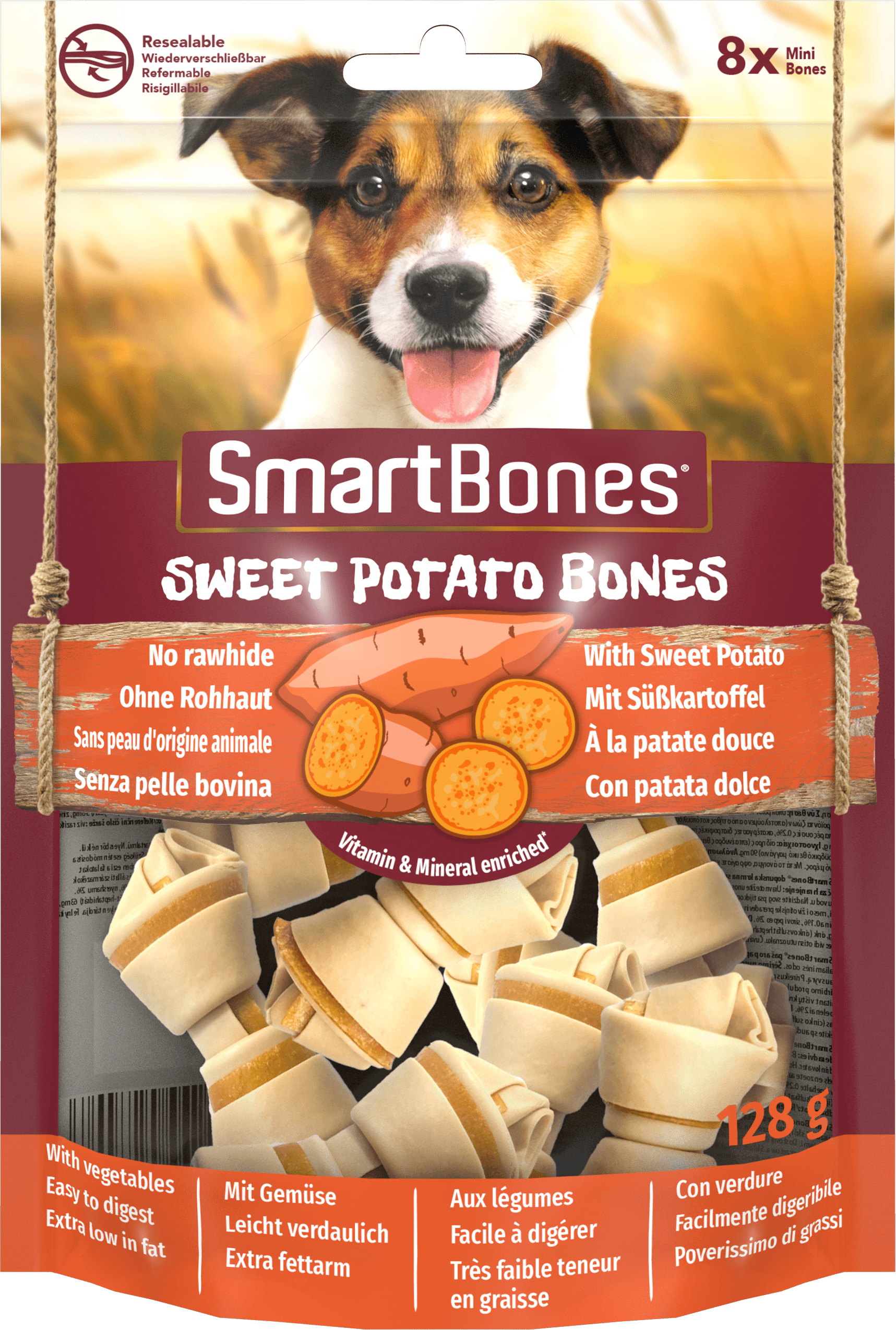 SmartBones Sweet Potato Mini 8pc x 7 - North East Pet Shop SmartBones