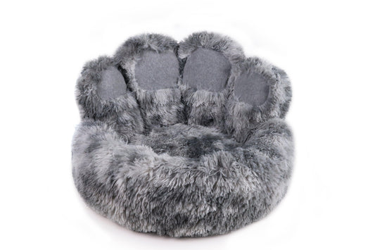 Snug & Cosy Anti Anxiety Paw Donut Grey - North East Pet Shop Snug & Cosy