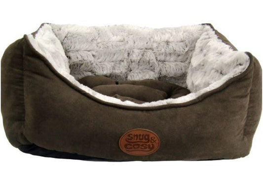 Snug&Cosy Novara Brown Rectangle Bed - North East Pet Shop Snug & Cosy