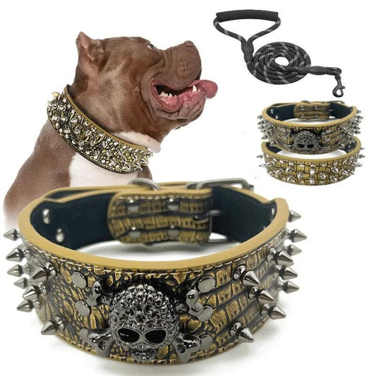 Spiked Collar & Lead Matching Set. - North East Pet Shop Dog Shack UK