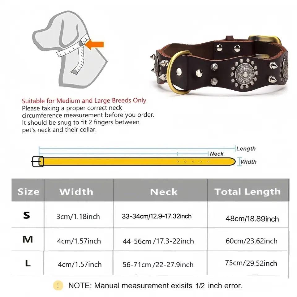 Spiked Collar & Lead Matching Set. - North East Pet Shop North East Pet Shop 