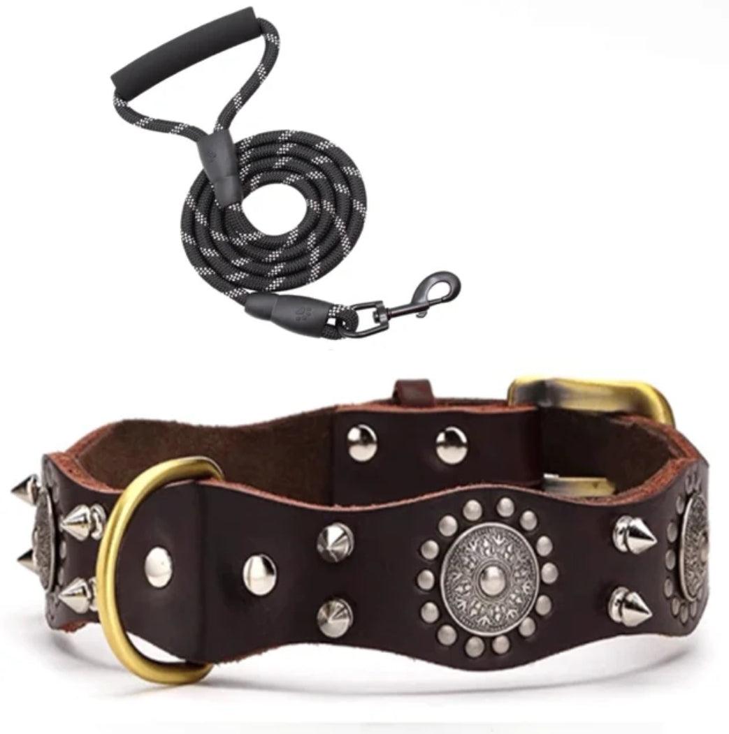 Spiked Collar & Lead Matching Set. - North East Pet Shop North East Pet Shop 