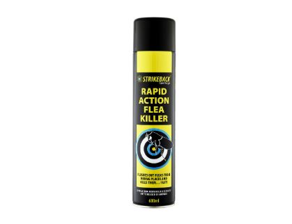 Strikeback Rapid Action Flea Killer Aerosol 600ml - North East Pet Shop Strikeback