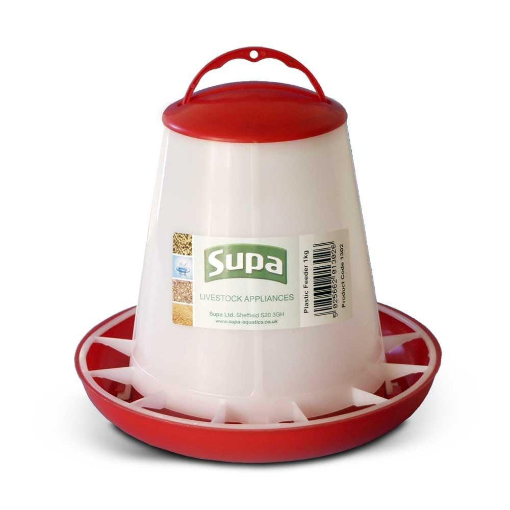 Supa Red & White Poultry Feeder 1kg x3 - North East Pet Shop Supa