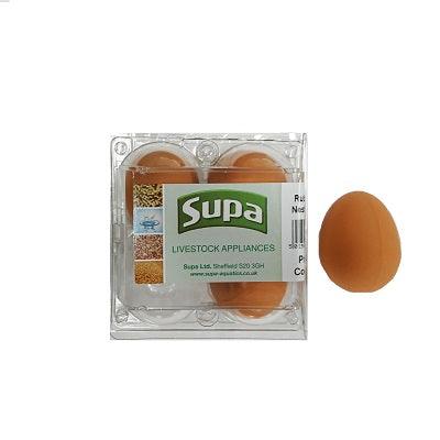 Supa Rubber Hen Nest Eggs x4 - North East Pet Shop Supa