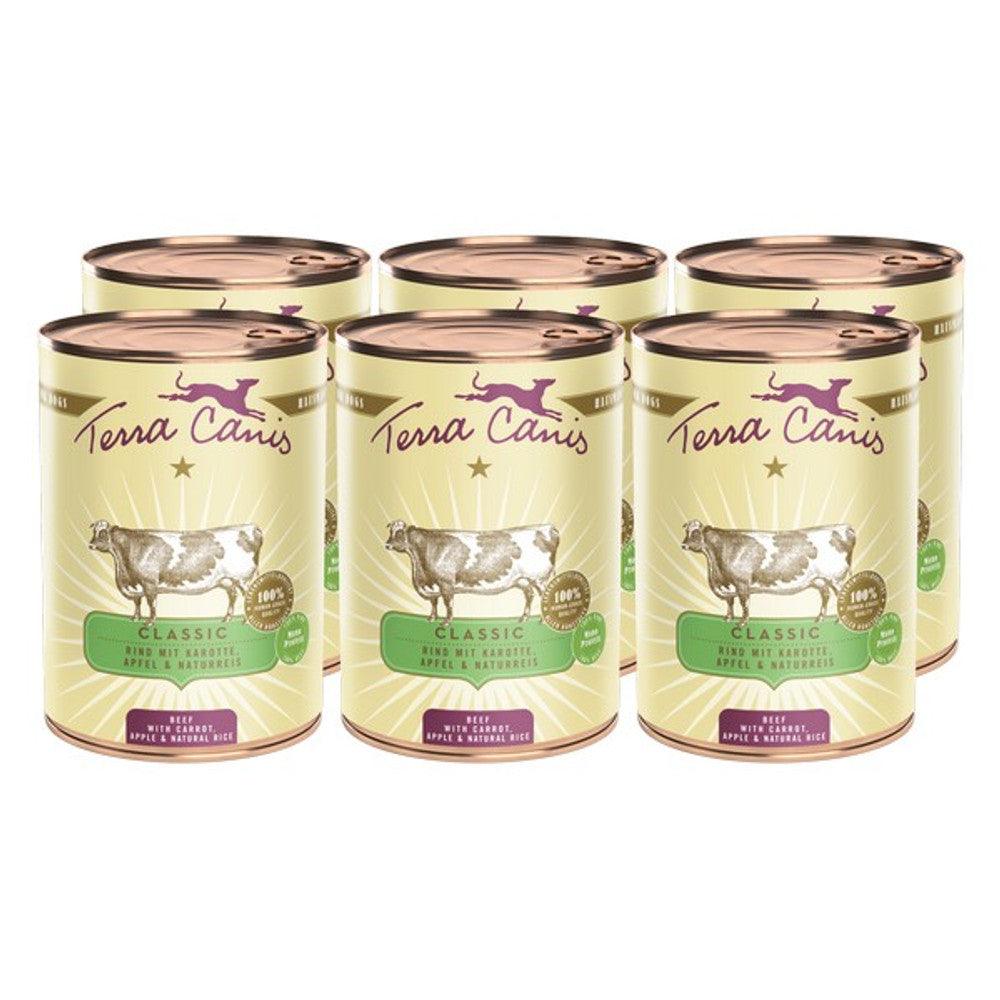 Terra Canis Classic Beef with Carrot Apple and Brown Rice 400g x6 - North East Pet Shop Terra Canis