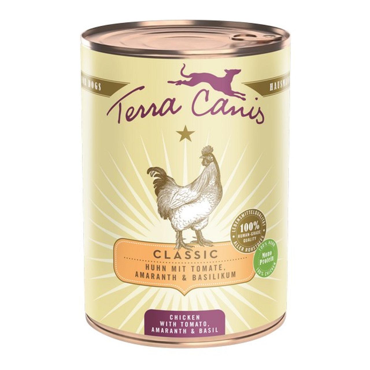 Terra Canis Classic Chicken with Amaranth Tomato and Basil 400g x6 - North East Pet Shop Terra Canis