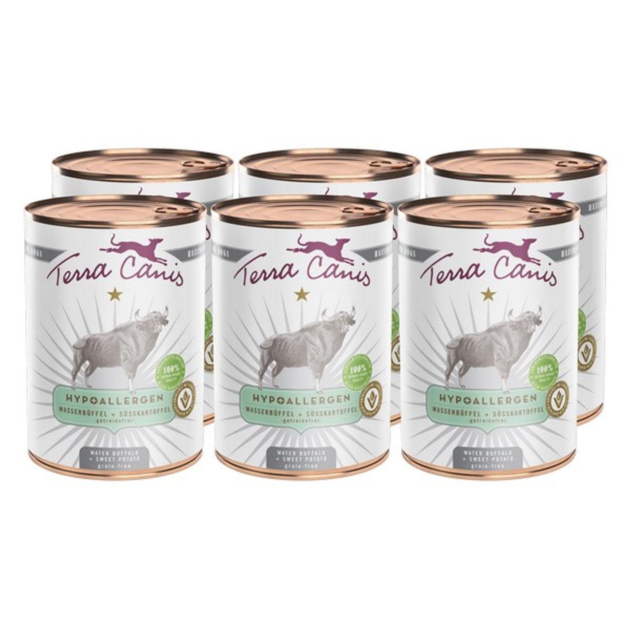 Terra Canis Hypoallergenic Waterbuffalo with Sweet Potato 400g x6 - North East Pet Shop Terra Canis