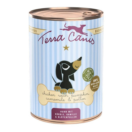 Terra Canis Puppy Chicken with Pumpkin Camomile and Flower Pollen 400g x6 - North East Pet Shop Terra Canis