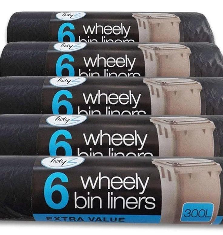 Tidyz 30 Extra Large Wheelie Bin Liners Waste Rubbish Bags 300L - North East Pet Shop Tidyz