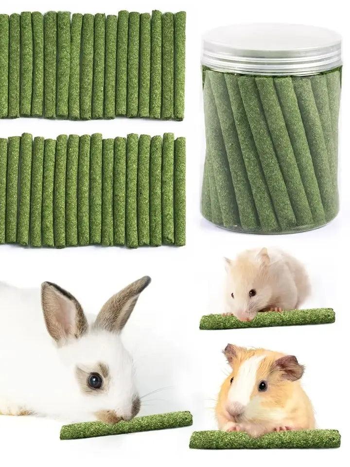 Timothy Hay Sticks 38PCS - Natural Timothy Grass Molar Teeth Stick Chew Toys for Bunnies, Chinchillas, Guinea Pigs, Hamsters - North East Pet Shop North East Pet Shop