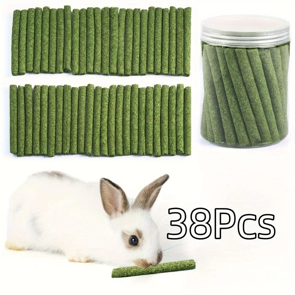 Timothy Hay Sticks 38PCS - Natural Timothy Grass Molar Teeth Stick Chew Toys for Bunnies, Chinchillas, Guinea Pigs, Hamsters - North East Pet Shop North East Pet Shop