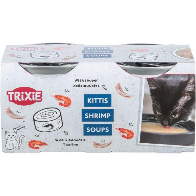 Trixie Cat Soup - Shrimp Soup 4 × 80 g - North East Pet Shop Trixie