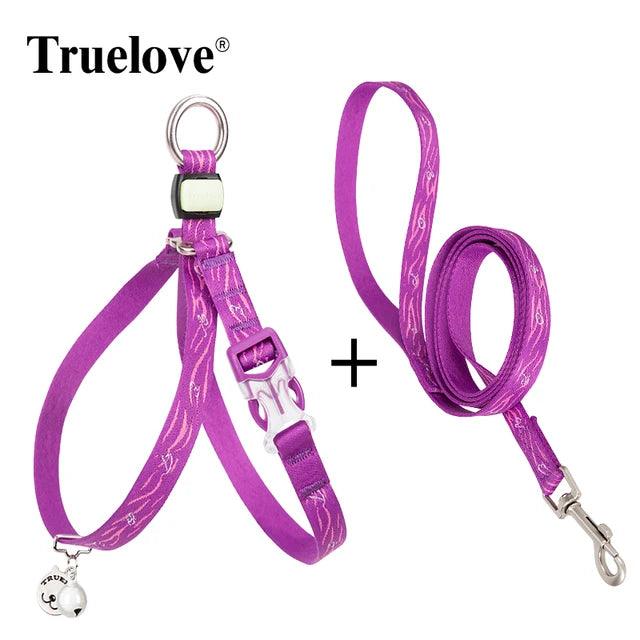 Truelove Pet Harness Leash Set No Escape Proof Soft Waking Adjustable Vest for Puppy Comfortable Outdoor Lightweight TLH3911 - North East Pet Shop Truelove