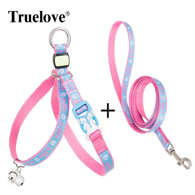 Truelove Pet Harness Leash Set No Escape Proof Soft Waking Adjustable Vest for Puppy Comfortable Outdoor Lightweight TLH3911 - North East Pet Shop Truelove