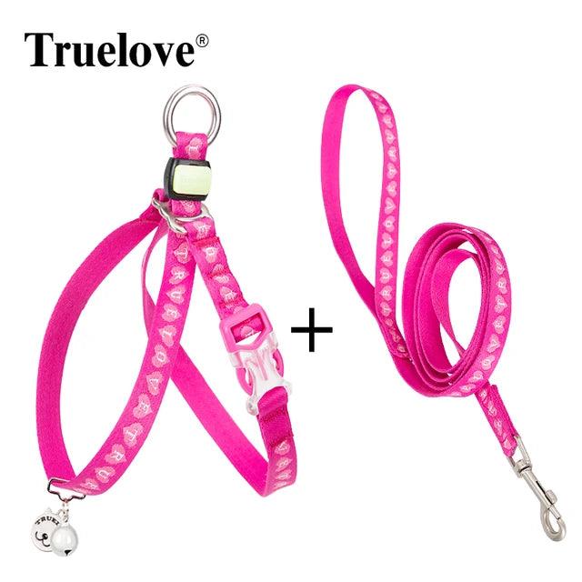 Truelove Pet Harness Leash Set No Escape Proof Soft Waking Adjustable Vest for Puppy Comfortable Outdoor Lightweight TLH3911 - North East Pet Shop Truelove