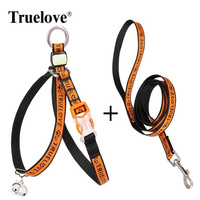 Truelove Pet Harness Leash Set No Escape Proof Soft Waking Adjustable Vest for Puppy Comfortable Outdoor Lightweight TLH3911 - North East Pet Shop Truelove