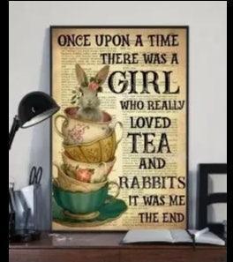 Various Rabbit Tin Sign - North East Pet Shop Dog Shack UK