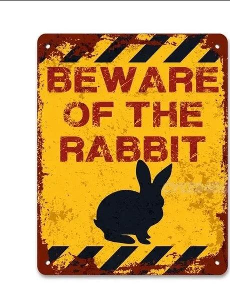 Various Rabbit Tin Sign - North East Pet Shop North East Pet Shop