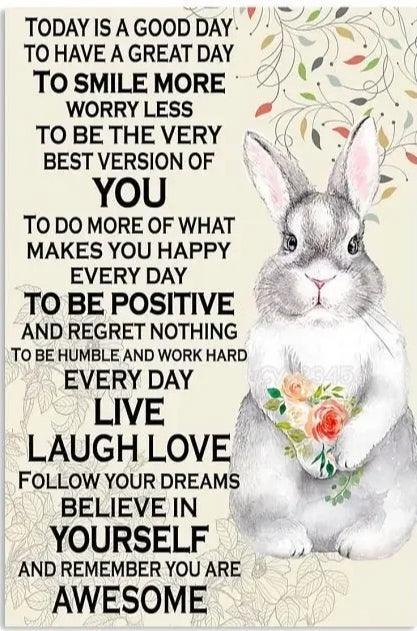 Various Rabbit Tin Sign - North East Pet Shop Dog Shack UK