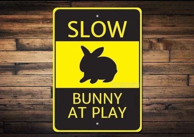 Various Rabbit Tin Sign - North East Pet Shop Dog Shack UK