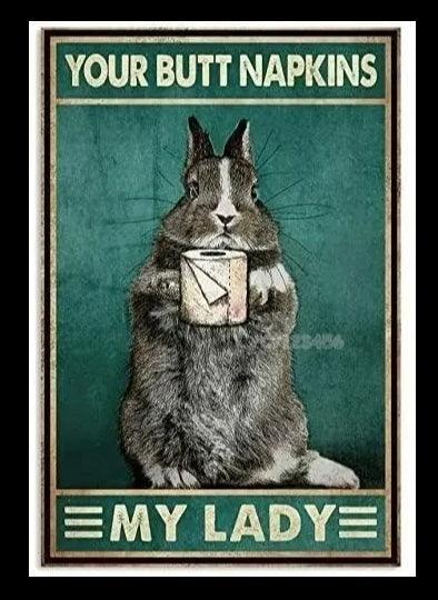 Various Rabbit Tin Sign - North East Pet Shop Dog Shack UK