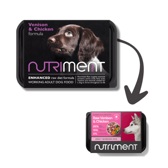 Venison with Chicken formula - Adult-500g tub - North East Pet Shop Nutriment