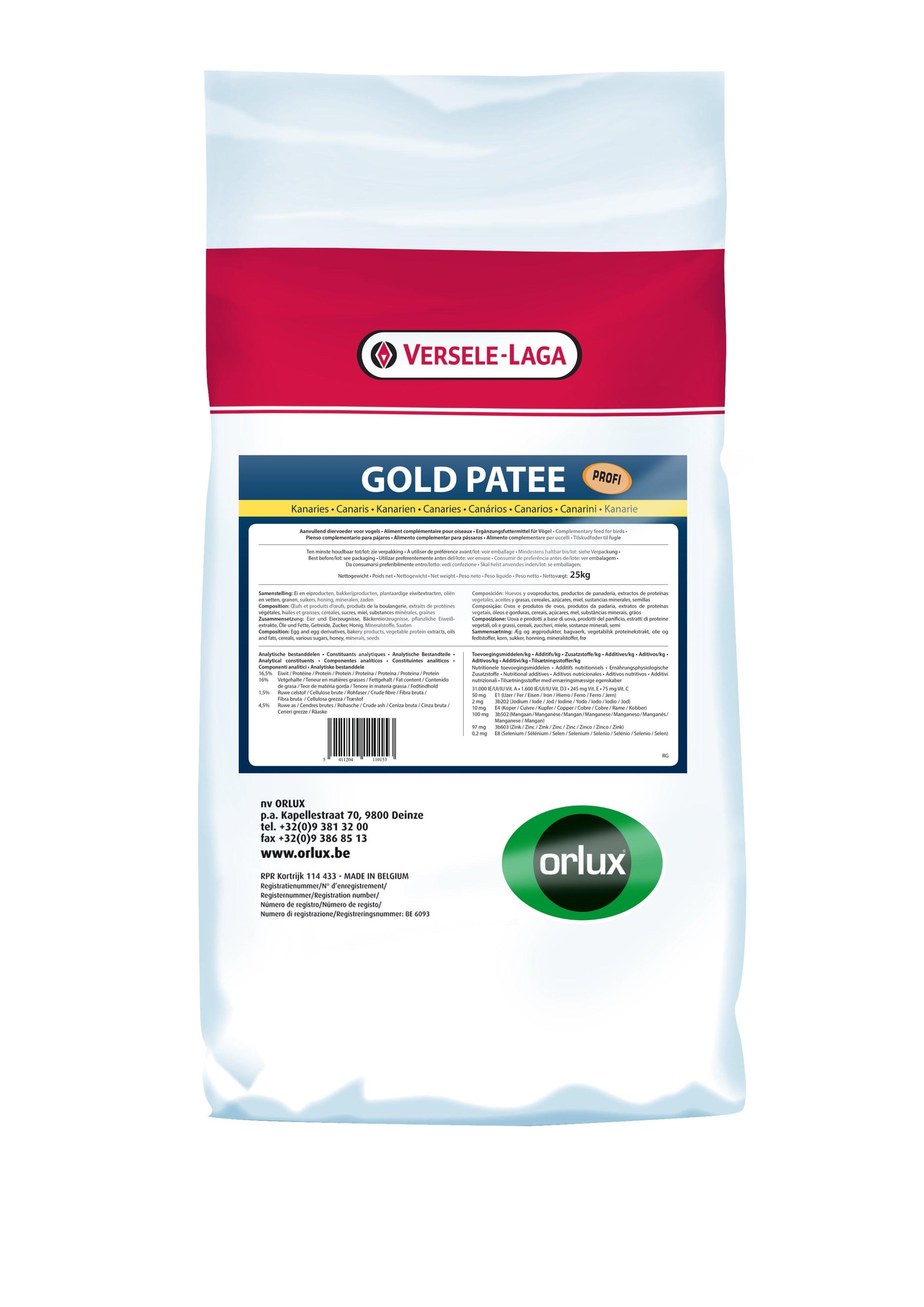 Versele Laga Gold Patee Canaries Pro - North East Pet Shop Versele Laga