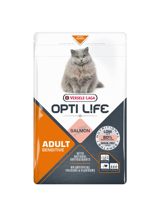 Versele Laga Opti Life Cat Adult Sens Salm 4x1kg - North East Pet Shop Versele Laga